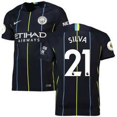 David Silva Manchester City 2018/19 Away Player Jersey – Black