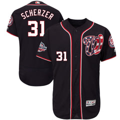 Max Scherzer Washington Nationals Majestic 2018 All-Star Game Alternate II Flex Base Jersey – Navy