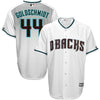Image of Paul Goldschmidt Arizona Diamondbacks Majestic Home Cool Base Player Jersey - White/Teal