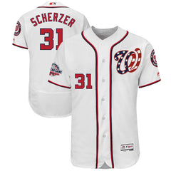 Max Scherzer Washington Nationals Majestic 2018 All-Star Game Home Alternate Flex Base Player Jersey – White