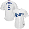 Image of Corey Seager Los Angeles Dodgers Majestic Official Cool Base Player Jersey - White