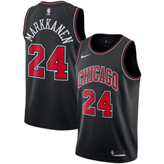 Lauri Markkanen Chicago Bulls Black Swingman Jersey 2018 - 2019