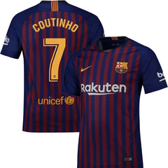 Philippe Coutinho Barcelona 2018/19 Home Player Jersey – Navy