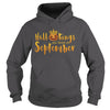 Image of Hallokings are born in september funny halloween tshirt