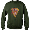 Image of Zombie Pizza Funny Scary Halloween Distressed T-Shirt