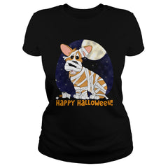 halloween corgi mummy T shirt
