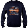 Image of AS A MAY GIRL I HAVE THREE SIDES TSHIRT BIRTHDAY GIFT SHIRT