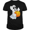 Image of Happy Halloween Ghost and Pumpkin