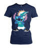 Image of Miami Dolphins - Cute Stitch T-shirt