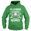 Image of Mens Plumber TShirt Honor And Respect Gift Apparel Tee