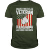 Image of I Have Two Titles Veteran And Grandpa T-shirt