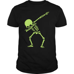Dabbing Skeleton Hip Hop Dancing Skull Halloween T Shirt
