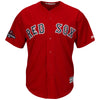 Image of J.D. Martinez Boston Red Sox Majestic 2018 World Series Champions Team Logo Player Jersey – Scarlet