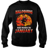Image of HALLOQUEENS ARE BORN IN JANUARY T SHIRT