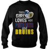 Image of This Girl Loves her Patriots And Bruins TShirt