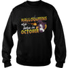 Image of HALLOQUEENS ARE BORN IN OCTOBER T SHIRT FUNNY HALLOWEEN