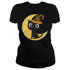 Image of Halloween Black Cat and Moon