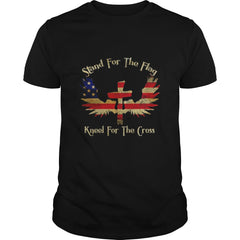 Patriotic Stand For The Flag Kneel For The Cross T Shirt