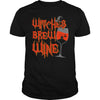Image of WITCHES BREW WINE T SHIRT FUNNY HALLOWEEN DRINKING