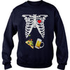 Image of Maternity Shirt Skeleton Baby Beer and Pizza T-shirt