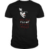 Image of RED BALLOON WE ALL FLOAT DOWN CLOWN HORROR HALLOWEEN T-SHIRT