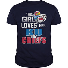 Girl Loves Chiefs  KU TShirt