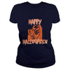 Image of Happy Halloween with Hooded Skeleton
