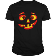 Funny creepy silly PUMPKIN LANTERN FACE Halloween t-shirt
