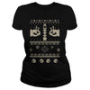 Image of Ugly Mario Christmas Sweater Womens Fitted VNeck TShirt SHIRT 2017