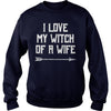 Image of WITCH OF A WIFE - FUNNY COUPLES HALLOWEEN SHIRTS