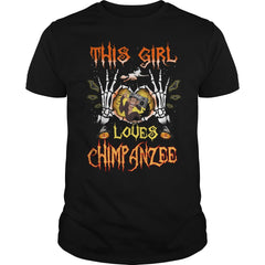 This Girl Loves Chimpanzee Halloween