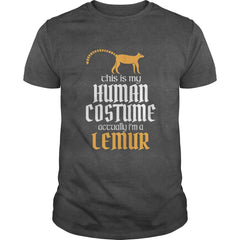 Funny Cool Halloween Human Costume Lemur T-shirts