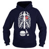 Image of Mens Beer Hamburger Skeleton Tee Pregnancy Costume Halloween