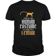 Funny Cool Halloween Human Costume Lemur T-shirts