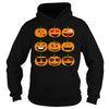 Image of EMOJI PUMPKIN T SHIRT FUNNY FACES HALLOWEEN THANKSGIVING