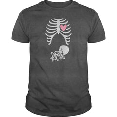 Womens pregnancy announcement tshirt baby xray