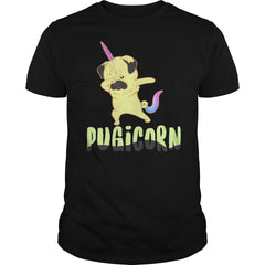 Pugicorn T-Shirt, Pug Lovers Tee Funny Birthday Gift