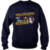 Image of HALLOQUEENS ARE BORN IN OCTOBER T SHIRT FUNNY HALLOWEEN
