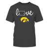 Image of Iowa Hawkeyes - Love With State Outline