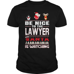 Be Nice To The Lawyer Santa Is Watching Christmas