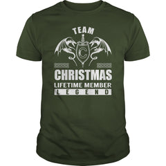 Team CHRISTMAS Lifetime Member Legend Name TShirts