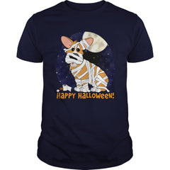 halloween corgi mummy T shirt