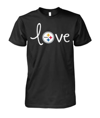 Pittsburgh-steelers Love Pittsburgh Steelers Heart Tshirt 2018