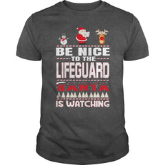 Be Nice To The Lifeguard Santa Is Watching Christmas