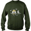 Image of owl and bird sitting on a branch happy halloween gift owl and bird sitting on a branch