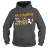 Image of HALLOQUEENS ARE BORN IN OCTOBER T SHIRT FUNNY HALLOWEEN