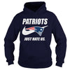 Image of Patriots Just Hate Us T-shirt, Patriots Just Hate Us Hoodies