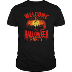 WELCOME TO HALLOWEEN PARTY T SHIRT HALLOWEEN COSTUME GIFT