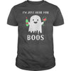 Image of I'M JUST HERE FOR BOOS SHIRT FUNNY HALLOWEEN WINE FOR ADULTS