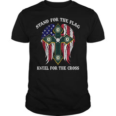 OAKLAND ATHLETICS FANS STAND FOR THE FLAG KNEEL FOR THE CROSS
